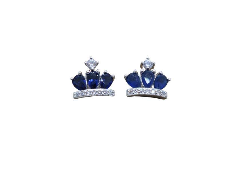 Sapphire Crown Studs