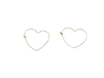 Golden Heart Accent Earrings