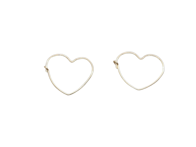 Golden Heart Accent Earrings