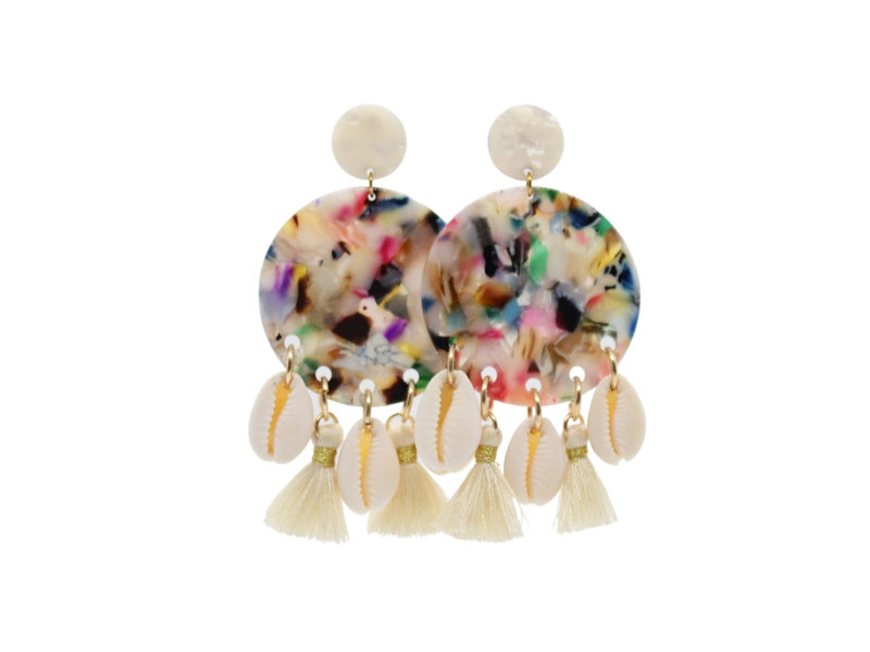 Multi Shelly Statement Earrings