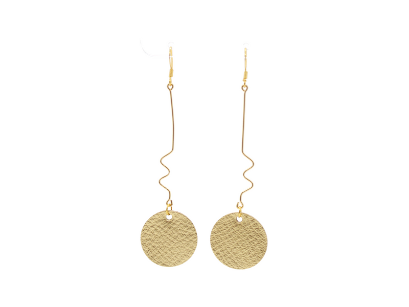 Matte Gold Deco Earrings