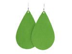 Fresh Lime Suede Teardrops