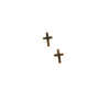 Cross Stud Earrings (GOLD)