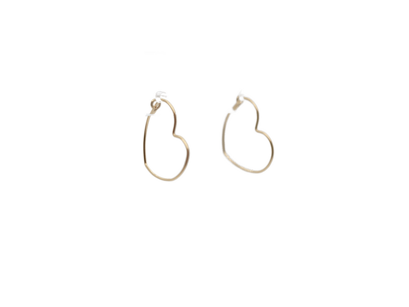 Golden Heart Accent Earrings