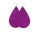 Magenta Suede Teardrops