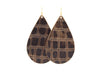 Tortoise Leather Teardrops