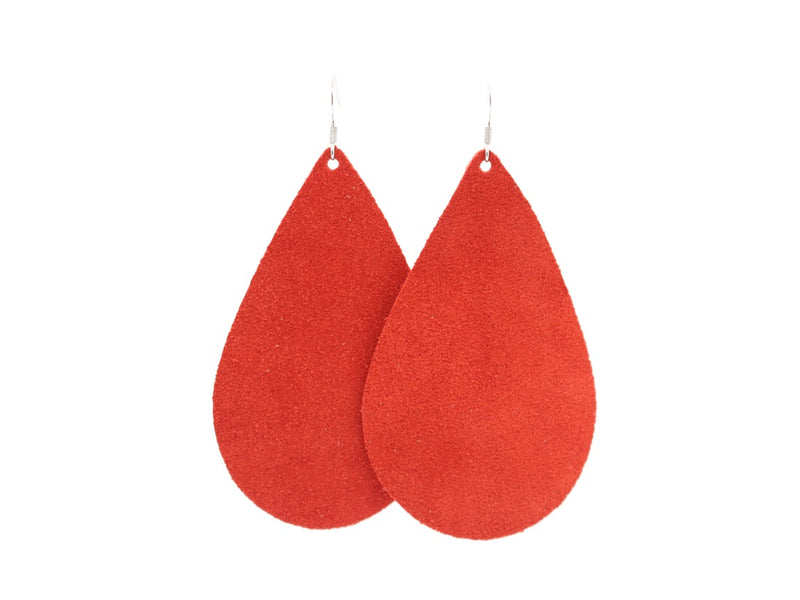 Cherry Suede Teardrops