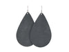 Slate Gray Suede Teardrops