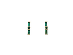 Emerald Bar Studs