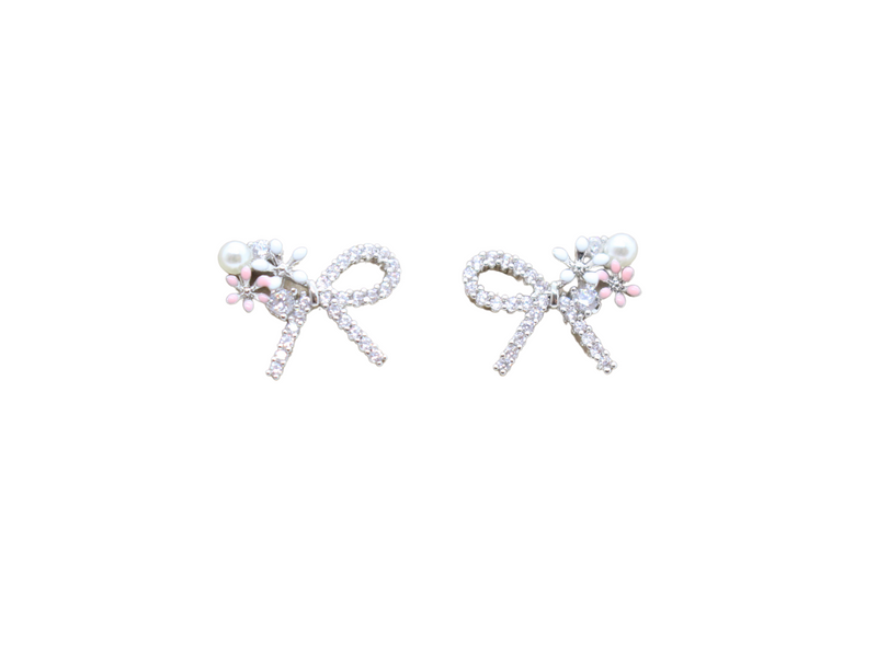 Bow on Top Studs (SILVER)