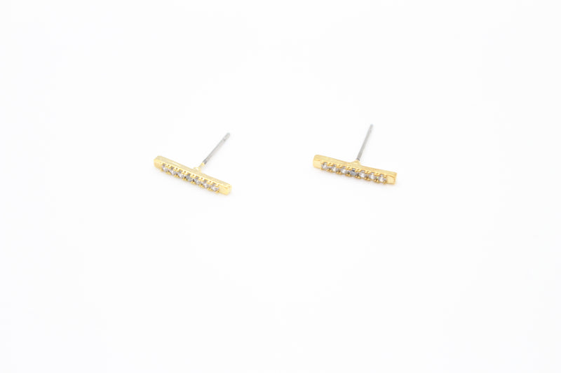 Glam Gold Bar Studs