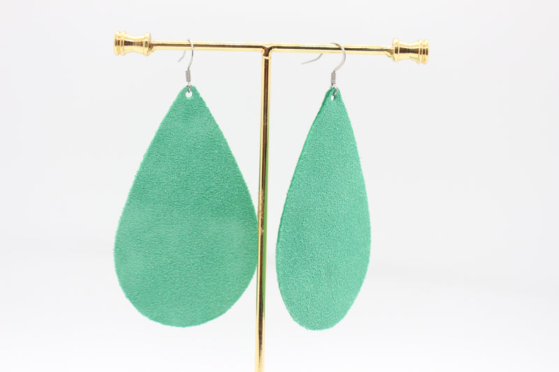 Seafoam Suede Teardrops