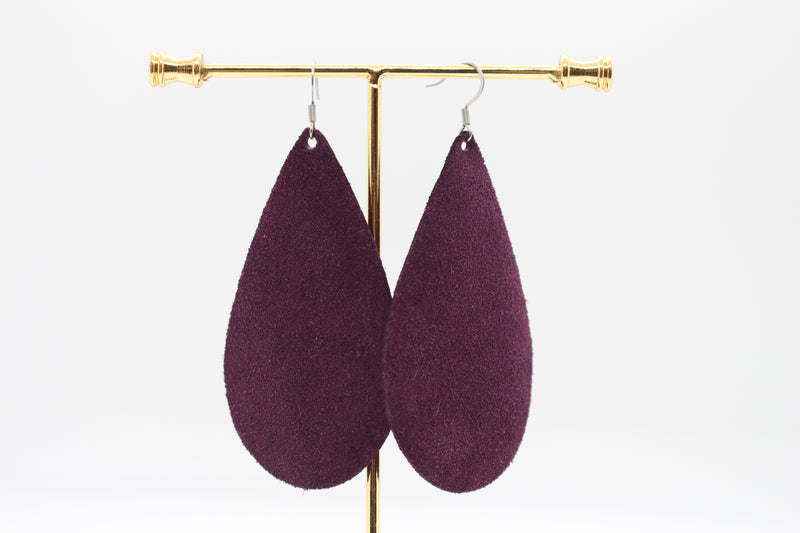 Amethyst Suede Teardrop