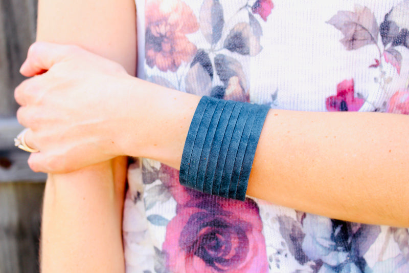 Midnight Blue Slit Cuff