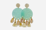 Aqua Shelly Statement Earrings