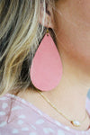 Princess Pink Suede Teardrops