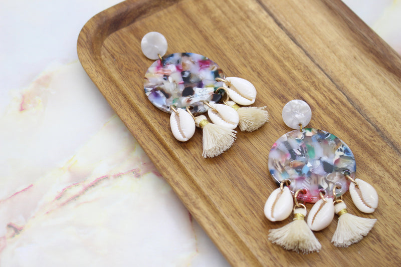 Multi Shelly Statement Earrings