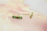 Emerald Bar Studs