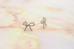 Bow on Top Studs (SILVER)