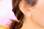 Dainty Square Studs